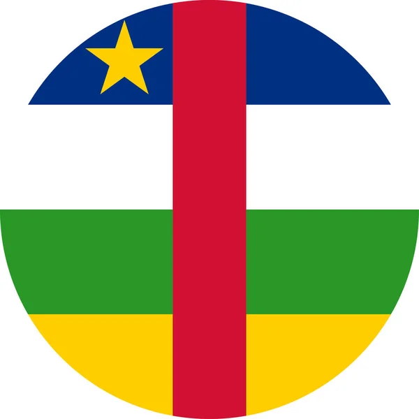 Nationale Vlag Van Wereld Centraal Afrikaanse Republiek — Stockvector