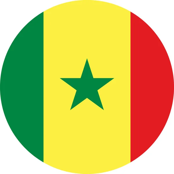 Bandiera Nazionale Del Mondo Senegal — Vettoriale Stock
