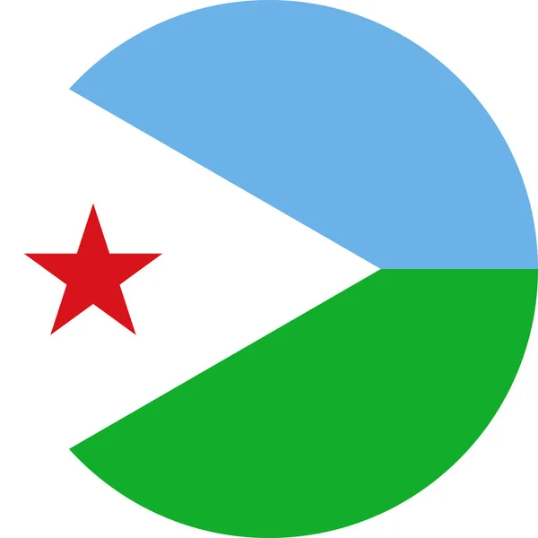 Världens Nationella Flagga Djibouti — Stock vektor
