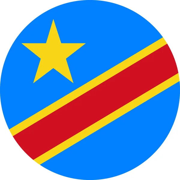 Bandera Nacional Del Mundo República Democrática Del Congo — Vector de stock