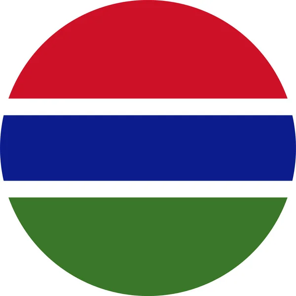 Bandera Nacional Del Mundo Gambia — Archivo Imágenes Vectoriales