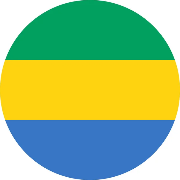 Drapeau National Monde Gabon — Image vectorielle
