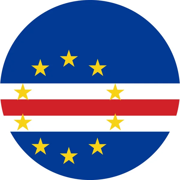Világ Nemzeti Zászlaja Cabo Verde — Stock Vector