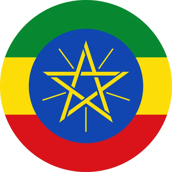 Bandiera Nazionale Del Mondo Etiopia — Vettoriale Stock
