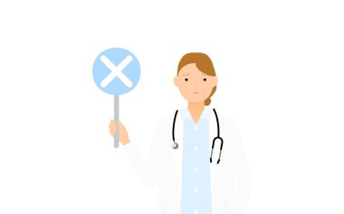 Beyaz önlüklü kıdemli bayan doktor 