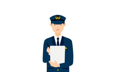 Genç erkek polis poz veriyor, polis