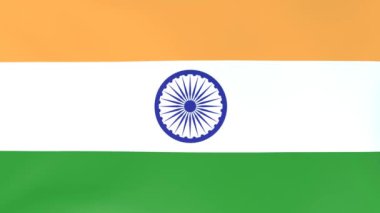 Rüzgarda dalgalanan ulusal bayrakların 3DCG animasyonu, Hindistan