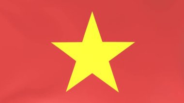 Rüzgarda dalgalanan ulusal bayrakların 3DCG animasyonu, Vietnam