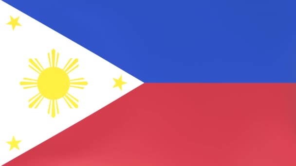 3Dcg Анимация Развевающихся Ветру Национальных Флагов Филиппин — стоковое видео
