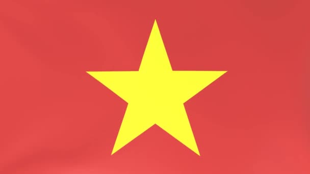 3Dcg Animace Národních Vlajek Vlající Větru Vietnam — Stock video