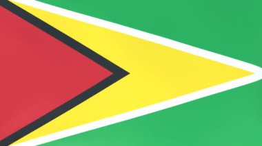 Rüzgarda dalgalanan ulusal bayrakların 3DCG animasyonu, Guyana