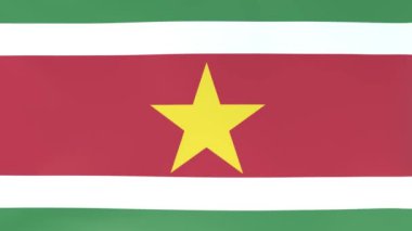 Rüzgarda dalgalanan ulusal bayrakların 3DCG animasyonu, Surinam
