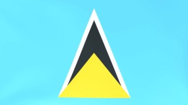 Rüzgarda dalgalanan ulusal bayrakların 3DCG animasyonu, Aziz Lucia