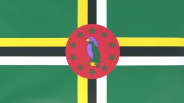 Rüzgarda dalgalanan ulusal bayrakların 3DCG animasyonu, Dominica