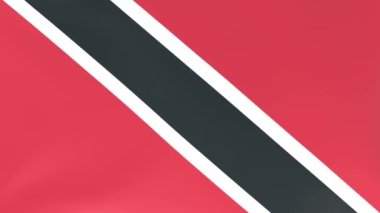 Rüzgarda dalgalanan ulusal bayrakların 3DCG animasyonu, Trinidad ve Tobago Cumhuriyeti