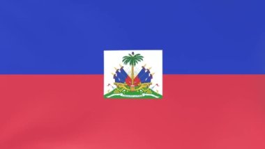 Rüzgarda dalgalanan ulusal bayrakların 3DCG animasyonu, Haiti