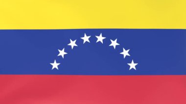 Rüzgarda dalgalanan ulusal bayrakların 3DCG animasyonu, Venezuela