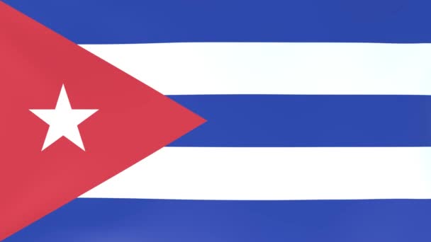 Animación 3Dcg Banderas Nacionales Ondeando Viento Cuba — Vídeos de Stock