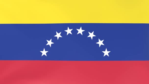 風になびく国旗の3Dcgアニメーション ベネズエラ — ストック動画