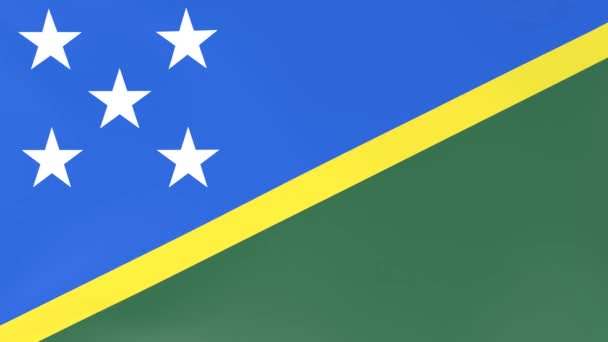 3Dcg在风中飘扬的国旗动画 所罗门群岛 — 图库视频影像