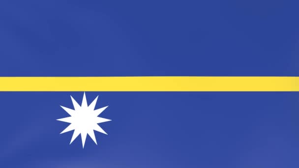 3Dcg Animatie Van Nationale Vlaggen Wapperend Wind Nauru — Stockvideo
