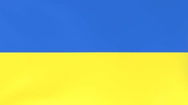 Rüzgarda dalgalanan ulusal bayrakların 3DCG animasyonu, Ukrayna