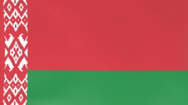 Rüzgarda dalgalanan ulusal bayrakların 3DCG animasyonu, Belarus