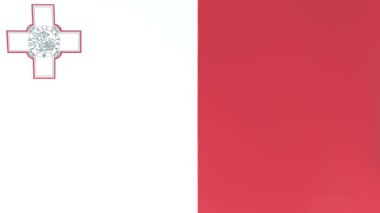 Rüzgarda dalgalanan ulusal bayrakların 3DCG animasyonu, Malta
