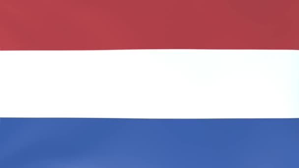 オランダ風になびく国旗の3Dcgアニメーション — ストック動画