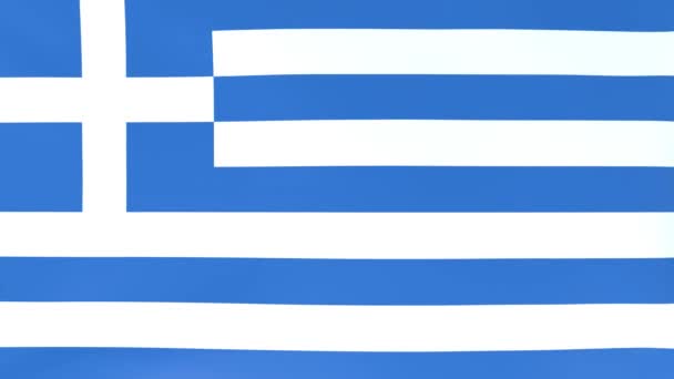 3Dcg Animatie Van Nationale Vlaggen Wapperend Wind Griekenland — Stockvideo