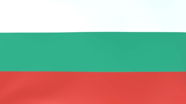 3Dcg Animace Národních Vlajek Vlající Větru Bulharsko — Stock video