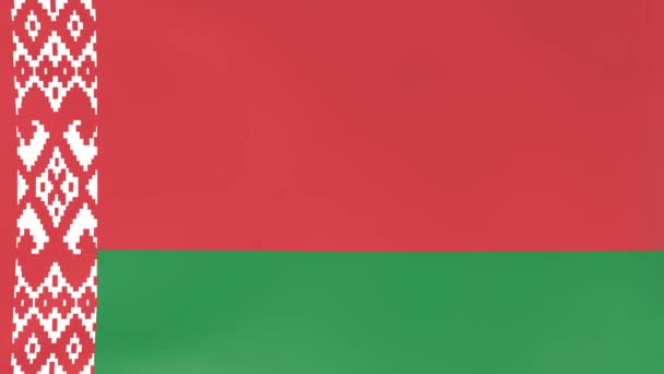 風になびく国旗の3Dcgアニメーション ベラルーシ — ストック動画