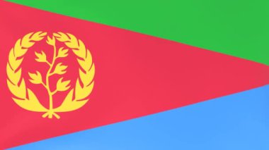 Rüzgarda dalgalanan ulusal bayrakların 3DCG animasyonu, Eritrea