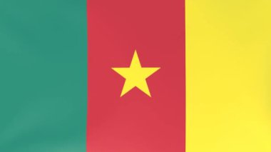 Rüzgarda dalgalanan ulusal bayrakların 3DCG animasyonu, Kamerun