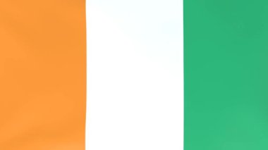 Rüzgarda dalgalanan ulusal bayrakların 3DCG animasyonu, Cote d 'Ivoire