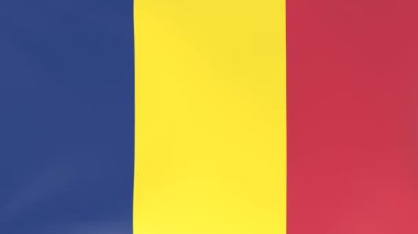 Rüzgarda dalgalanan ulusal bayrakların 3DCG animasyonu, Chad