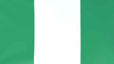 Rüzgarda dalgalanan ulusal bayrakların 3DCG animasyonu, Nijerya