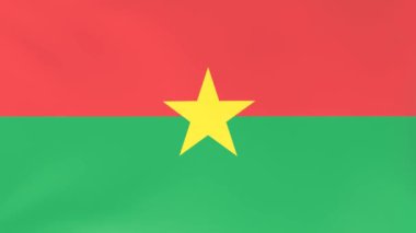 Rüzgarda dalgalanan ulusal bayrakların 3DCG animasyonu, Burkina Faso