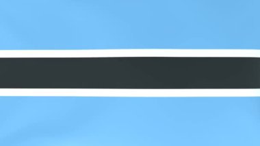 Rüzgarda dalgalanan ulusal bayrakların 3DCG animasyonu, Botswana