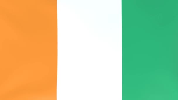 風になびく国旗の3Dcgアニメーション Cote Ivoire — ストック動画