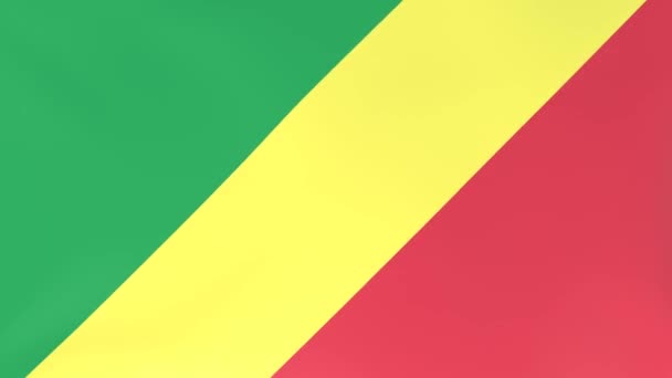 Animación 3Dcg Banderas Nacionales Ondeando Viento Congo — Vídeo de stock