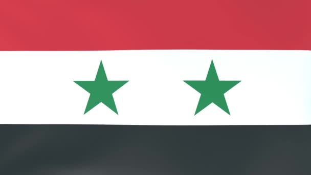 Animación 3Dcg Banderas Nacionales Ondeando Viento Siria — Vídeos de Stock