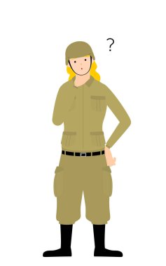 Kadın asker pozu, kuşkuların olsun