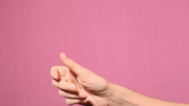 Liebeskonzept. Vereinzelt auf rosa Hintergrund. — Stockvideo