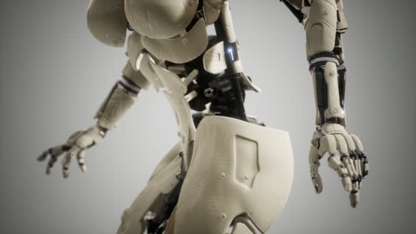 Sexy robô android mulher cyborg — Vídeo de Stock