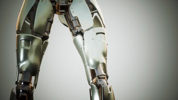 Sci-fi robot woman animation in the digital world of the future — Stock Video