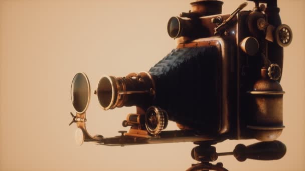 Antiguo retro foto cámara — Vídeos de Stock