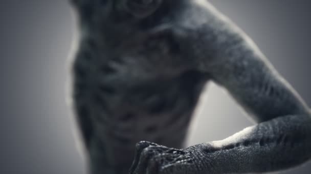 Fruktansvärt skrämmande zombie man — Stockvideo
