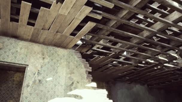 战后废弃的被毁建筑 — 图库视频影像