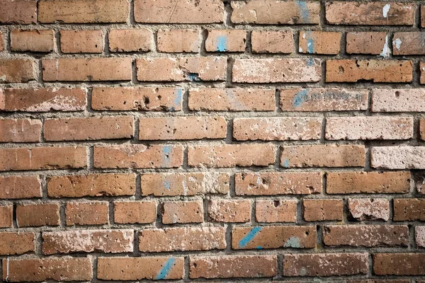 Staré Červené Cihly Zeď Textura Grunge Pozadí — Stock fotografie